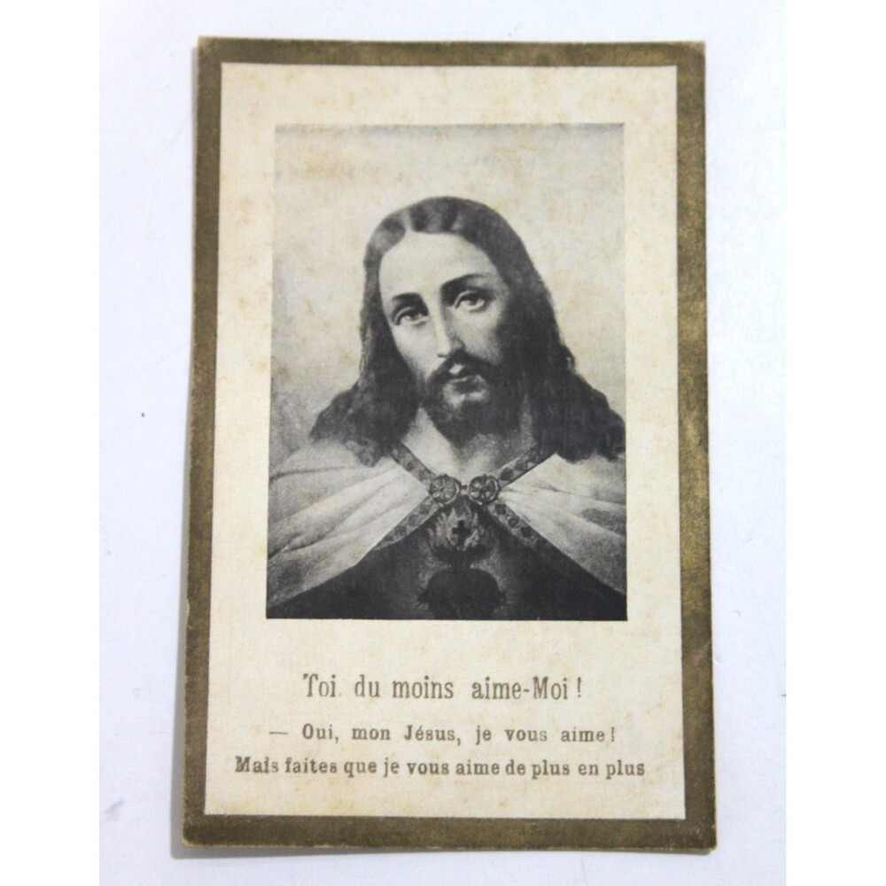 Catholic Holy Card 1911 Prayer Card Religious Devotional Sacred Heart Jesus Vtg